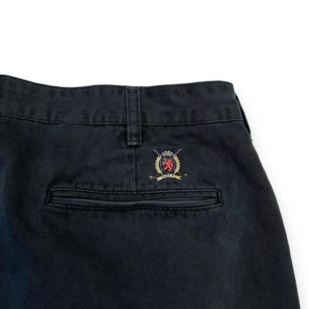 Tommy Hilfiger Golf Pants Men 30 (ACTUAL 35x27) Black Vintage Chino Twill Casual